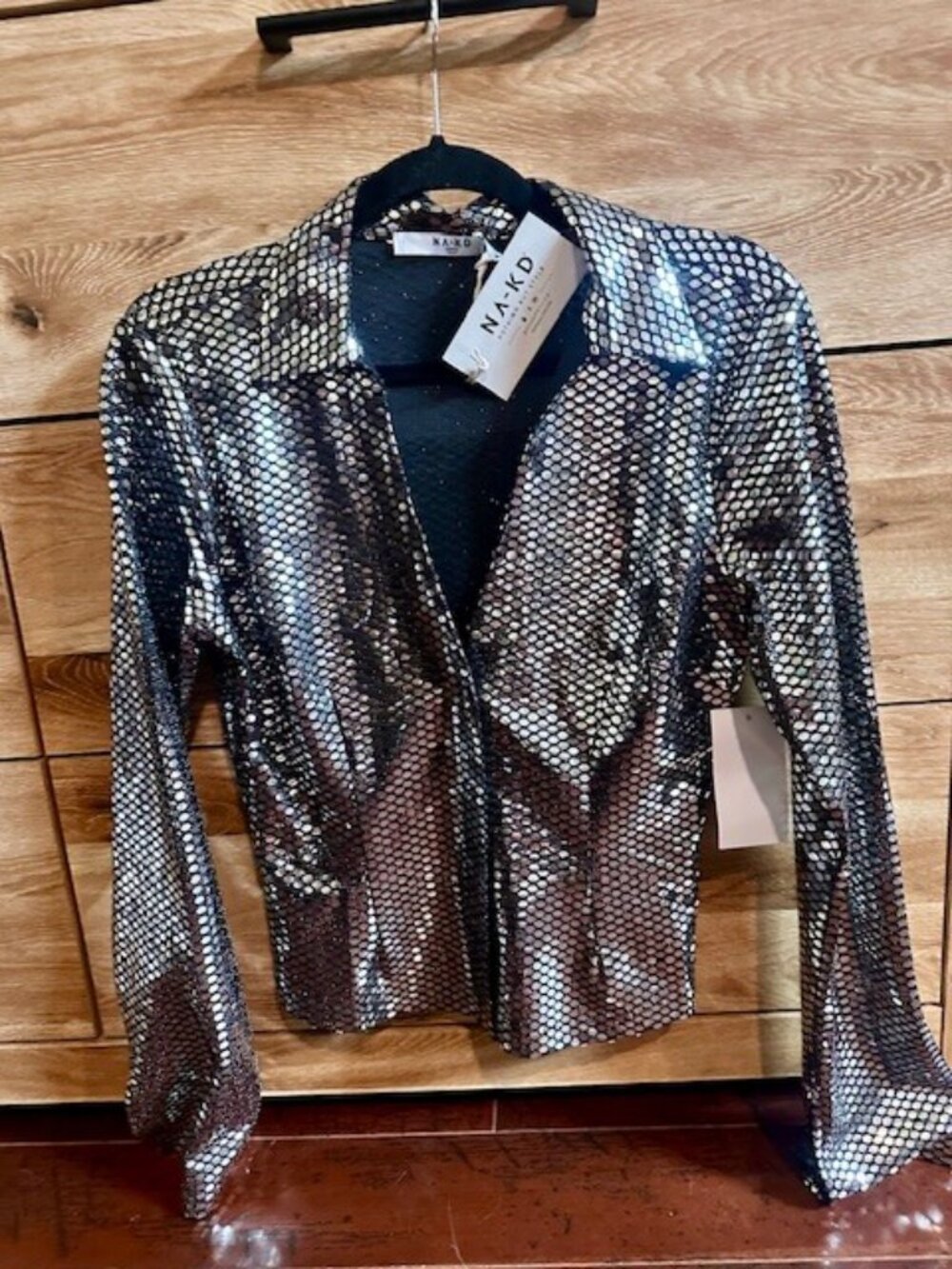 NAKD Silver Sequin Shirt Jacket – New With Tags